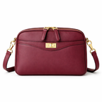 Glamour Posh Luna Crossbody Bag – Burgundy Compact Zip Bag