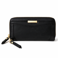 Glamour Posh Ella Zip Around Wallet – Black RFID Blocking Wallet