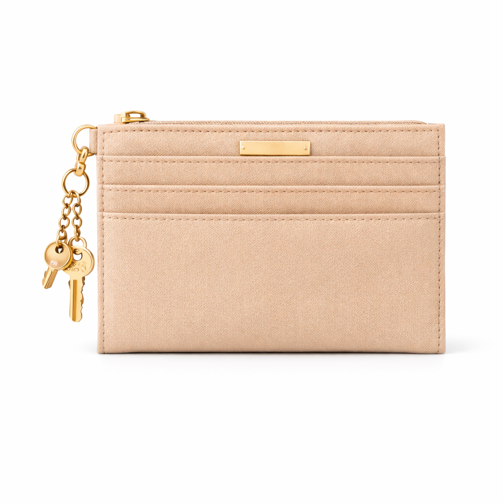 Glamour Posh Nora Slim Wallet – Beige Card Holder Wallet