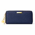Glamour Posh Ivy Long Wallet – Navy Blue Zip Clutch Wallet