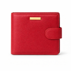 Glamour Posh Clara Bifold Wallet – Red Leather Look Wallet
